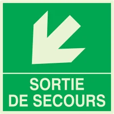 Panneau SORTIE DE SECOURS BAS GAUCHE N Taliaplast 638413 | 638413