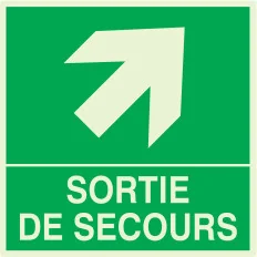 Panneau SORTIE DE SECOURS HAUT DROITE Taliaplast 638408 | 638408
