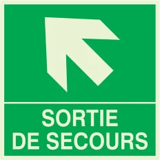 Panneau SORTIE DE SECOURS HAUT GAUCHE Taliaplast 638410 | 638410