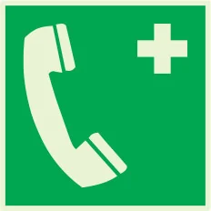 Panneau TELEPHONE D'URGENCE 200X200 NO Taliaplast 638404 | 638404