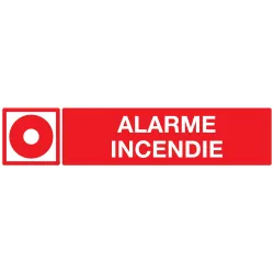 Panneau ALARME INCENDIE 330x75 NORMASI Taliaplast 625106 | 625106