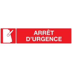 Panneau ARRET D'URGENCE NORMASIGN 330X Taliaplast 625110 | 625110