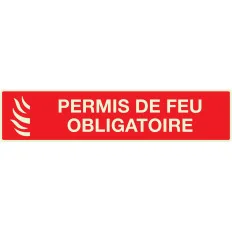 Panneau PERMIS DE FEU OBLIGATOIRE LUMI Taliaplast 635119 | 635119