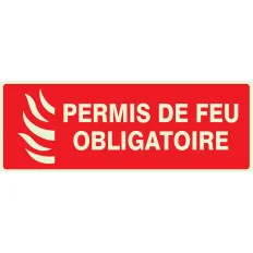 Panneau PERMIS DE FEU OBLIGATOIRE NORM Taliaplast 636119 | 636119