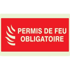 Panneau PERMIS DE FEU OBLIGATOIRE NORM Taliaplast 631119 | 631119