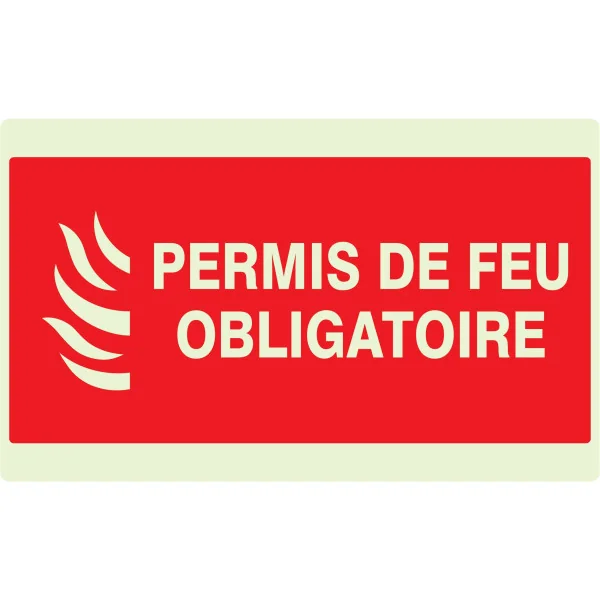 Panneau PERMIS DE FEU OBLIGATOIRE NORM Taliaplast 631119 | 631119 Panneau PERMIS DE FEU OBLIGATOIRE NORM Taliaplast 631119 | 631119
