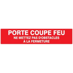 Panneau PORTE COUPE FEU (+texte)330x75 Taliaplast 625121 | 625121