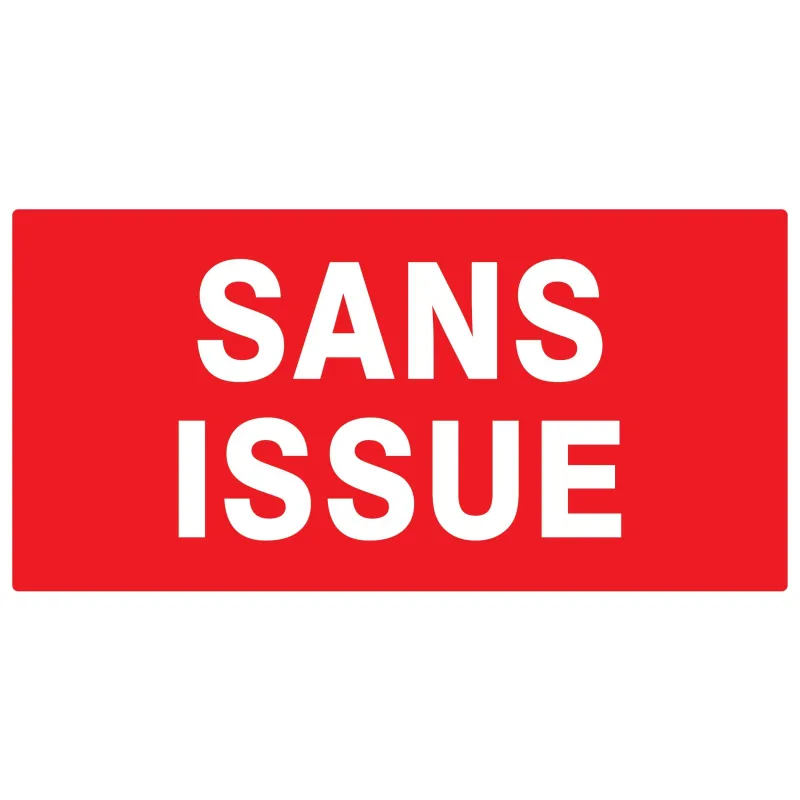 Panneau SANS ISSUE INCENDIE 330x200 NO Taliaplast 621124 | 621124