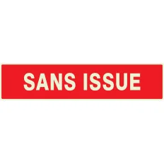 Panneau SANS ISSUE (INCENDIE) NORMASIG Taliaplast 635124 | 635124