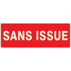 Panneau SANS ISSUE (INCENDIE) NORMASIG Taliaplast 636124 | 636124