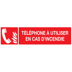 Panneau TELEPHONE D'URGENCE 200x52 NOR Taliaplast 620126 | 620126