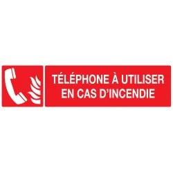 Panneau TELEPHONE D'URGENCE 200x52 NOR Taliaplast 620126 | 620126