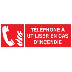 Panneau TELEPHONE D'URGENCE 330X120 NO Taliaplast 626126 | 626126