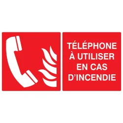 Panneau TELEPHONE D'URGENCE 330x200 NO Taliaplast 621126 | 621126