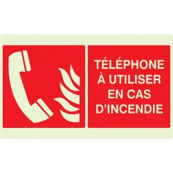 Panneau TELEPHONE UTILISER CAS URGENCE Taliaplast 631126 | 631126