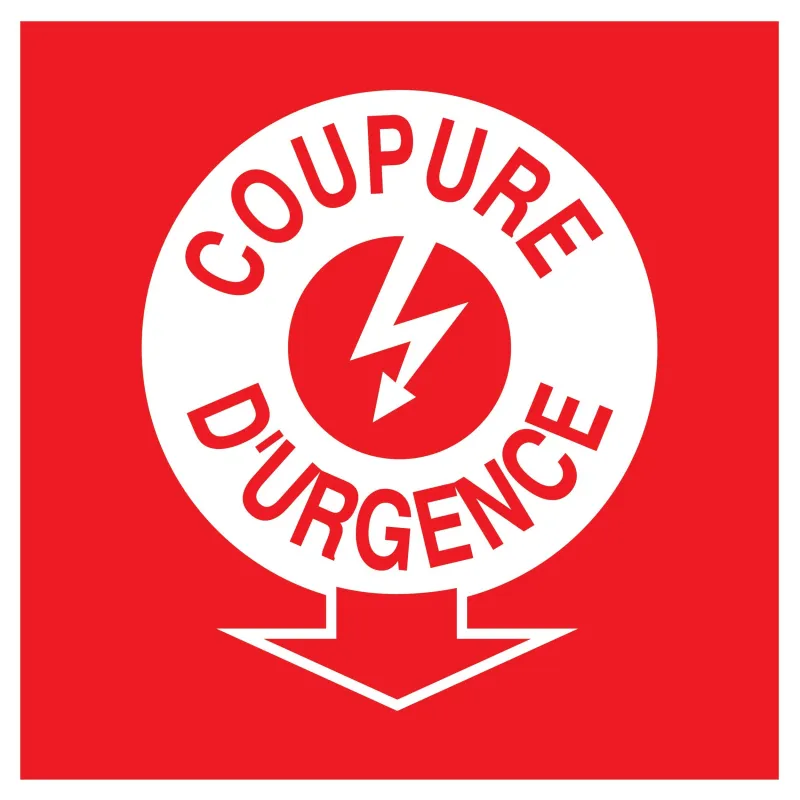 Panneau COUPURE ELECTRICITE D'URGENCE Taliaplast 628110 | 628110 Panneau COUPURE ELECTRICITE D'URGENCE Taliaplast 628110 | 628110
