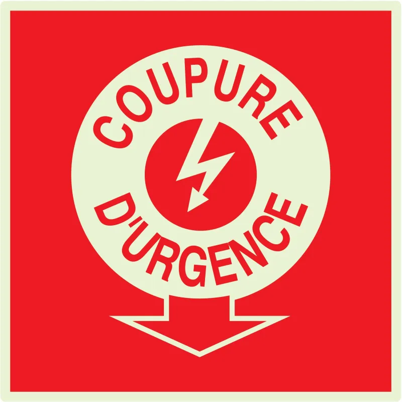 Panneau COUPURE ELECTRICITE D'URGENCE Taliaplast 638110 | 638110