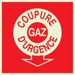 Panneau COUPURE GAZ D' URGENCE NORMASI Taliaplast 638109 | 638109