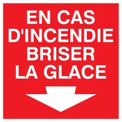 Panneau EN CAS INCENDIE BRISE LA GLACE Taliaplast 628107 | 628107