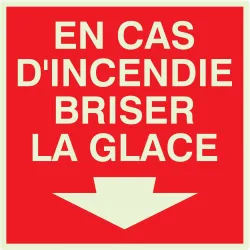 Panneau CAS INCENDIE BRISER LA GLACE N Taliaplast 638107 | 638107