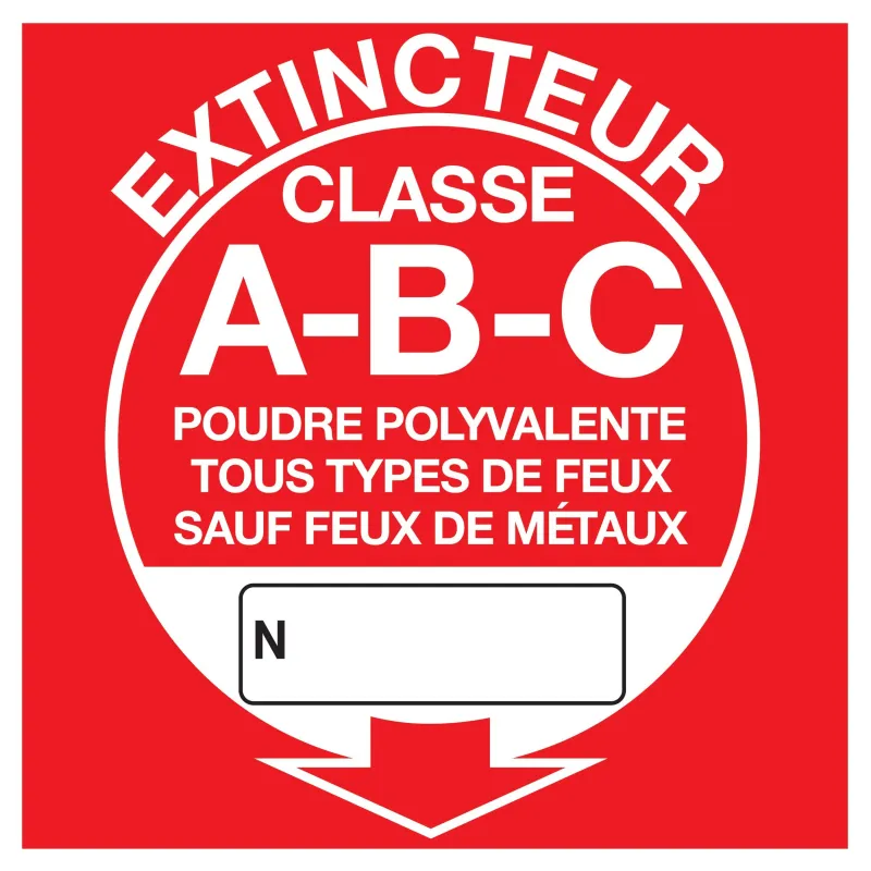 Panneau EXTINCTEUR CLASSE A-B-C NORMAS Taliaplast 628120 | 628120 Panneau EXTINCTEUR CLASSE A-B-C NORMAS Taliaplast 628120 | 628120