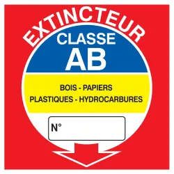 Panneau EXTINCTEUR CLASSE AB 200X200 N Taliaplast 628115 | 628115