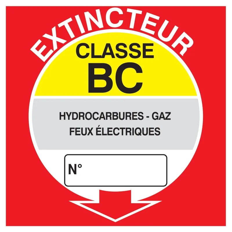 Panneau EXTINCTEUR CLASSE BC 200X200 N Taliaplast 628117 | 628117 Panneau EXTINCTEUR CLASSE BC 200X200 N Taliaplast 628117 | 628117