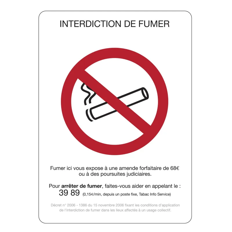 Panneau INTERDICTION DE FUMER 150x210 Taliaplast 629001 | 629001 Panneau INTERDICTION DE FUMER 150x210 Taliaplast 629001 | 629001