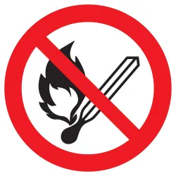 Panneau FLAMMES NUES INTERDITES NORMAS Taliaplast 723246 | 723246