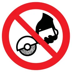 Panneau NE PAS UTILISER AVEC UNE MEULE Taliaplast 724333 | 724333