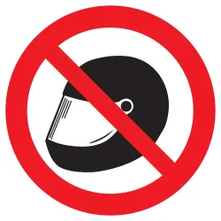 Panneau CASQUE INTERDIT NORMASIGN ADHE Taliaplast 722312 | 722312