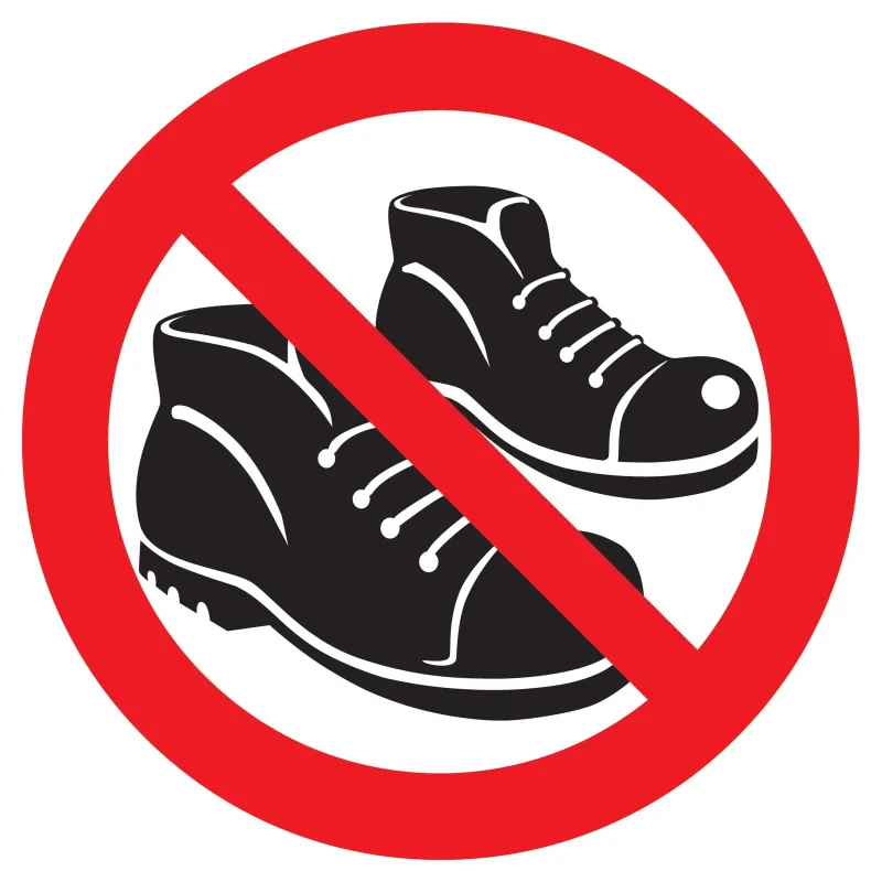 Panneau CHAUSSURES INTERDITES NORMASIG Taliaplast 723313 | 723313