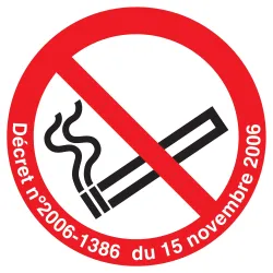 Panneau DEFENSE DE FUMER + DECRET NORM Taliaplast 727302 | 727302