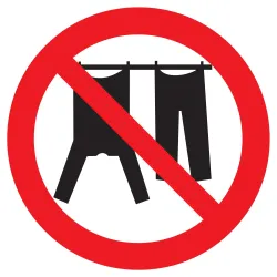 Panneau INTERDIT D' ETENDRE DU LINGE D Taliaplast 727336 | 727336
