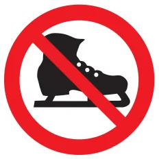 Panneau PATINS INTERDITS D.80mm Taliaplast 724343 | 724343