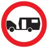Panneau INTERDIT AUX CARAVANES D.180mm Taliaplast 727290 | 727290