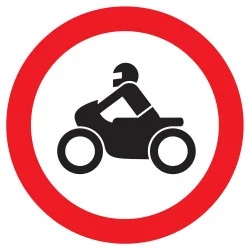 Panneau INTERDIT AUX MOTOS D.420mm Taliaplast 723293 | 723293