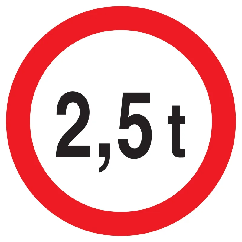 Panneau INTERDIT AUX PLUS DE +2.5 TONN Taliaplast 722282 | 722282 Panneau INTERDIT AUX PLUS DE +2.5 TONN Taliaplast 722282 | 722282