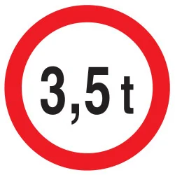 Panneau INTERDIT AU PLUS DE 3.5 TONNES Taliaplast 724283 | 724283