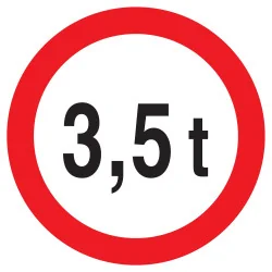 Panneau INTERDIT AU PLUS DE 3.5 TONNES Taliaplast 727283 | 727283