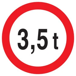 Panneau INTERDIT AU PLUS DE 3.5 TONNES Taliaplast 722283 | 722283