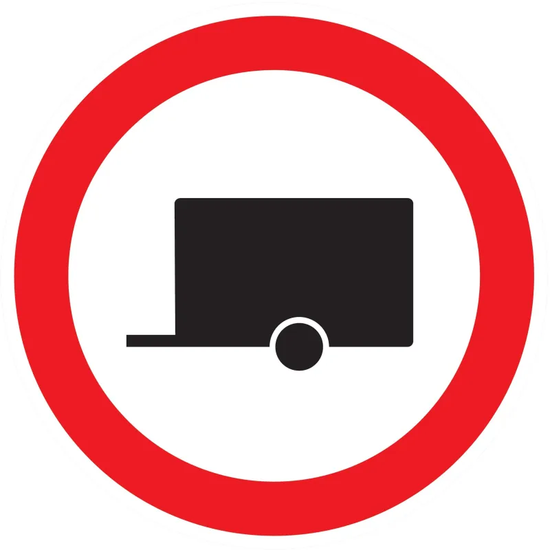 Panneau INTERDIT AUX REMORQUES D.80mm Taliaplast 724295 | 724295