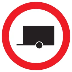 Panneau INTERDIT AUX REMORQUES D.180mm Taliaplast 727295 | 727295