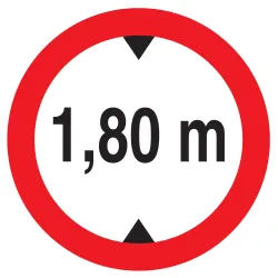 Panneau INTERD.VEHICULE +1.80M DE HAUT Taliaplast 724272 | 724272