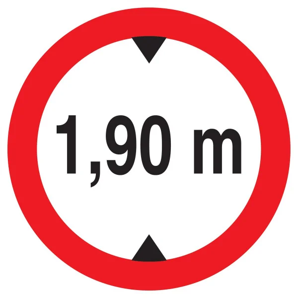 Panneau INTERD.VEHIC.DE +1.90M DE HAUT Taliaplast 722273 | 722273