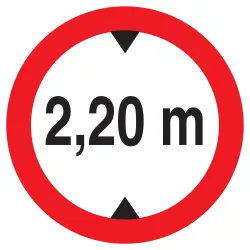 Panneau INTERD.VEHIC.DE +2.20M DE HAUT Taliaplast 722275 | 722275