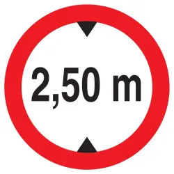 Panneau INTERD.VEHIC.DE +2.50M DE HAUT Taliaplast 723276 | 723276