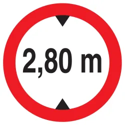 Panneau INTERD.VEHIC.DE +2.80M DE HAUT Taliaplast 723277 | 723277