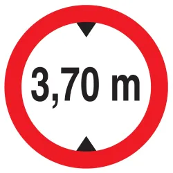 Panneau INTERD.VEHIC.DE +3.70M DE HAUT Taliaplast 724278 | 724278