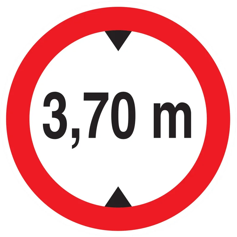 Panneau INTERD.VEHIC.DE +3.70M DE HAUT Taliaplast 724278 | 724278